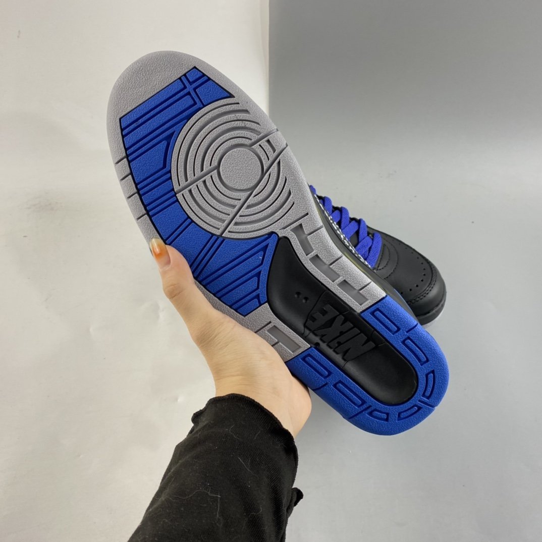 Off-White x Air Jordan 2 Low Black and Blue AJ2 Joe 2 OW Joint DJ4375-004