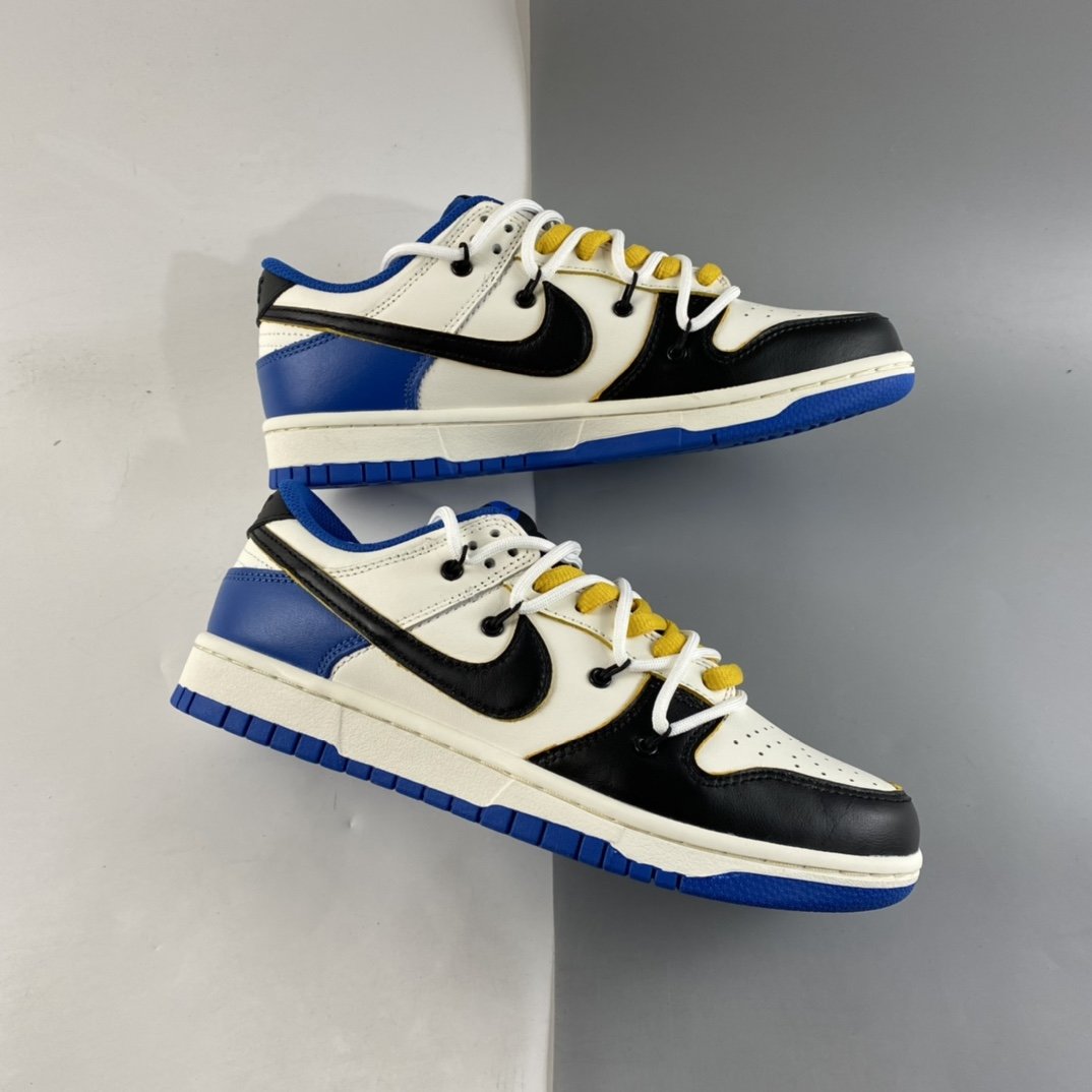 NIKE SB Dunk Low White Black Blue Dunk Series Low Top Casual Sports Skateboard Shoes DD1391-001