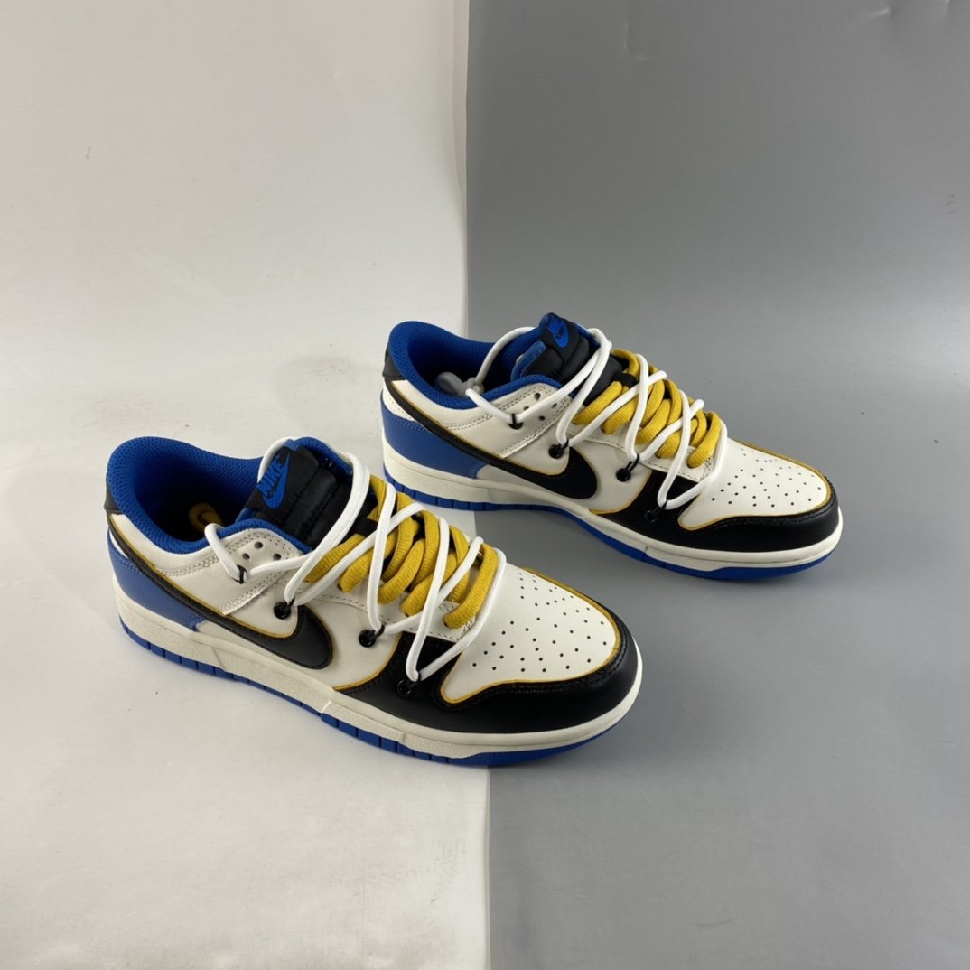 NIKE SB Dunk Low White Black Blue Dunk Series Low Top Casual Sports Skateboard Shoes DD1391-001