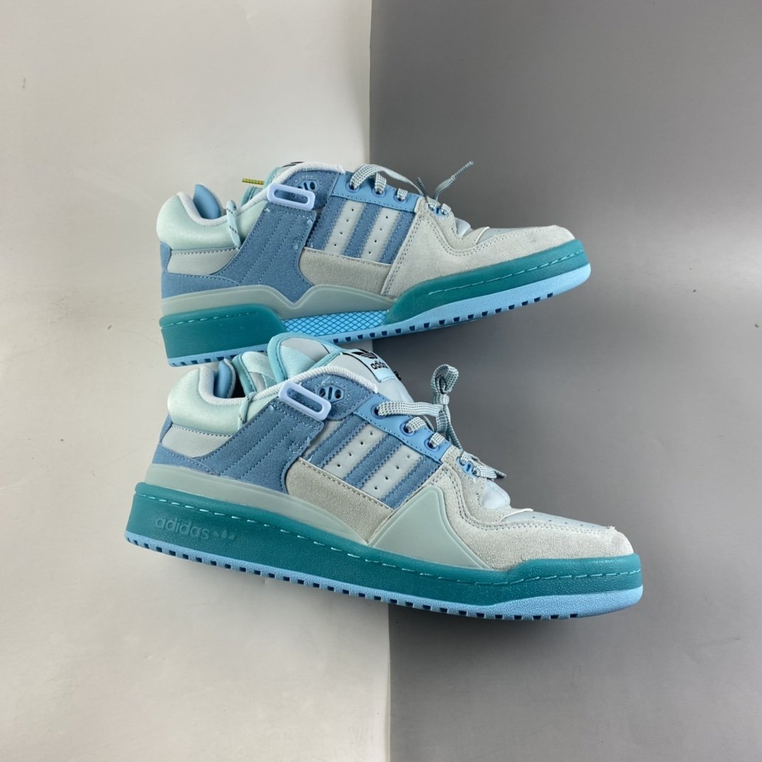 BAdidas Bunny x Adidas Forum Buckle Low”Tiffany Easter Egg”板鞋 GW0268