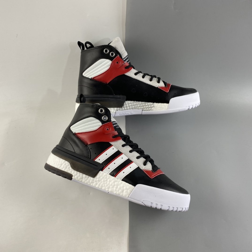 Adidas Rivalry RM Chi Boost Striped Contrast Thick Bottom High-Top Casual Sneakers EH2181