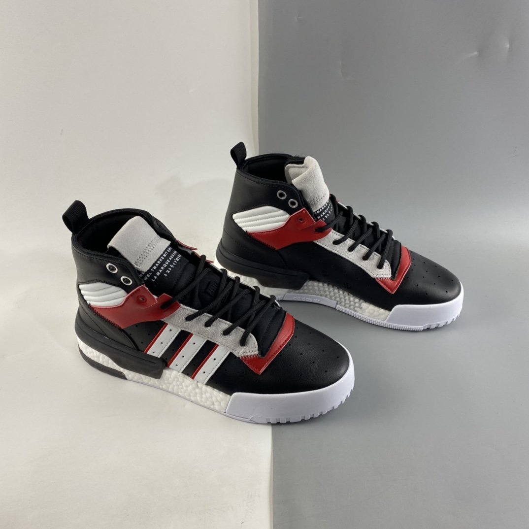 Adidas Rivalry RM Chi Boost Striped Contrast Thick Bottom High-Top Casual Sneakers EH2181