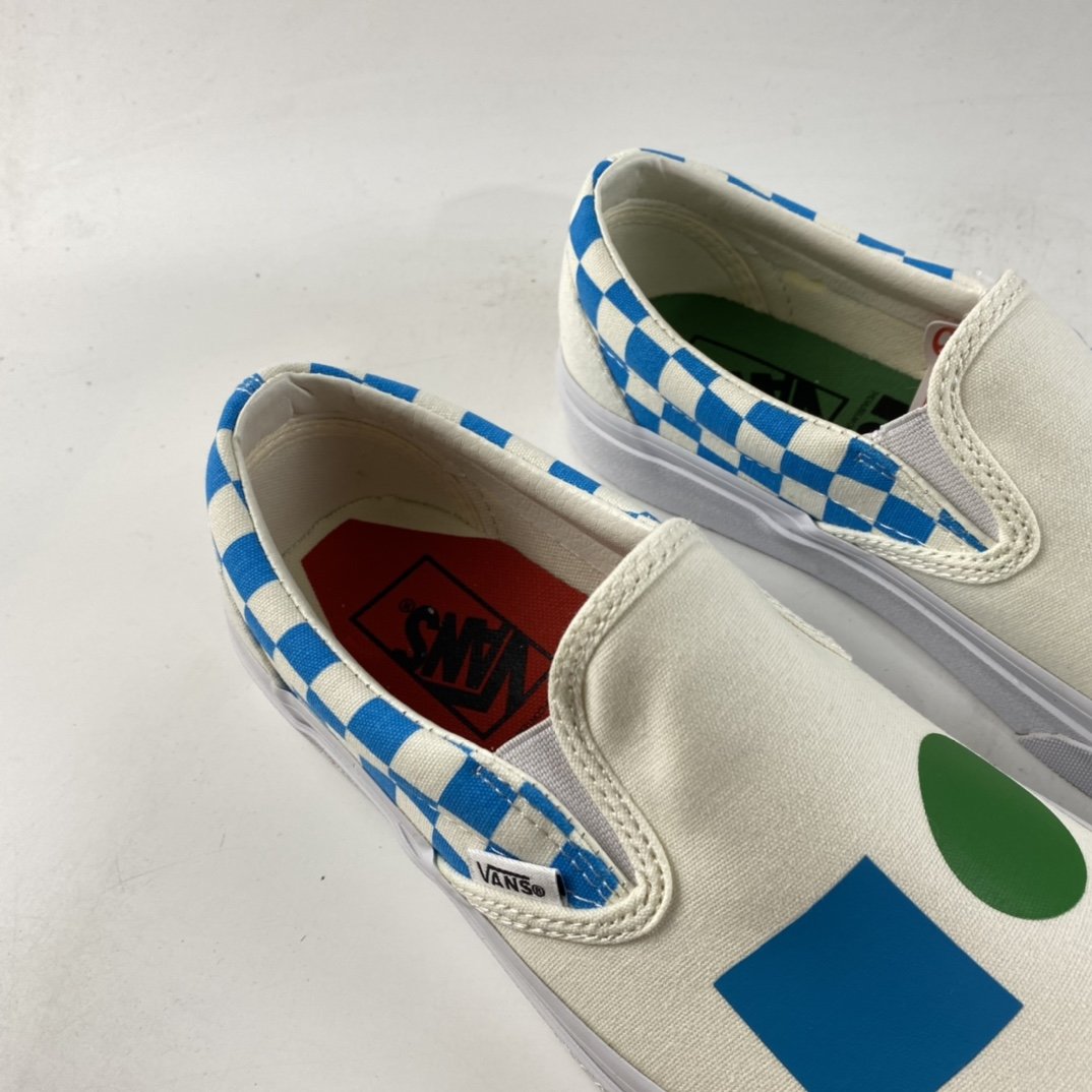 Vans white checkerboard print men's shoes women's shoes low-top canvas shoes VN000XG88MY