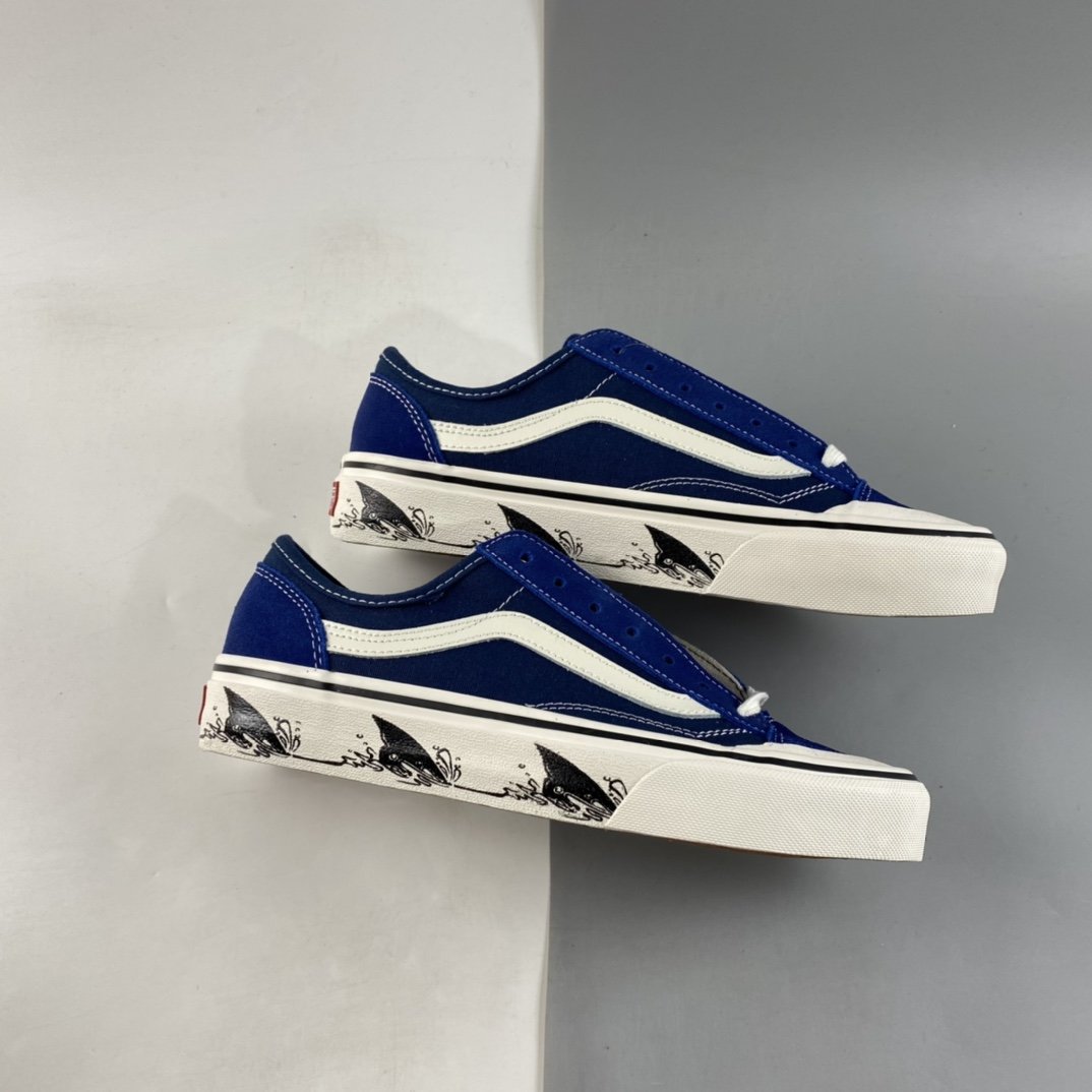 Vans Style 36 SF Klein Blue Baotou Shark Side Striped Men's and Women's Shoes VN0A6WKT6QD