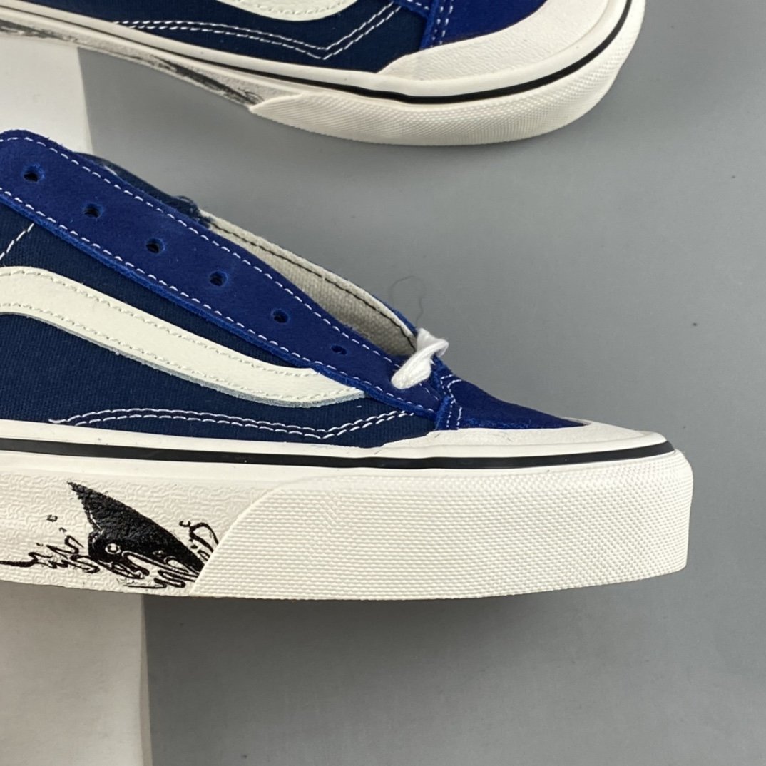 Vans Style 36 SF Klein Blue Baotou Shark Side Striped Men's and Women's Shoes VN0A6WKT6QD