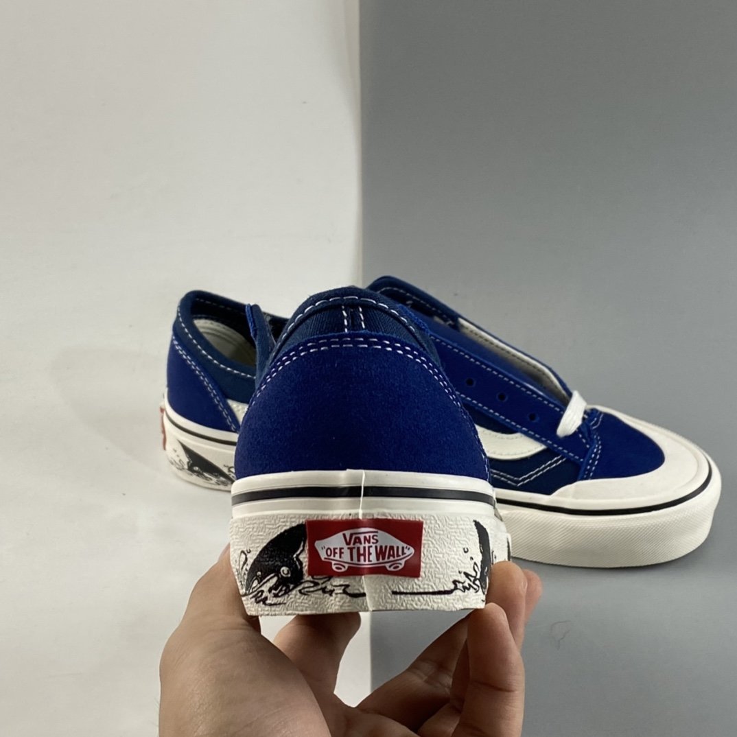 Vans Style 36 SF Klein Blue Baotou Shark Side Striped Men's and Women's Shoes VN0A6WKT6QD