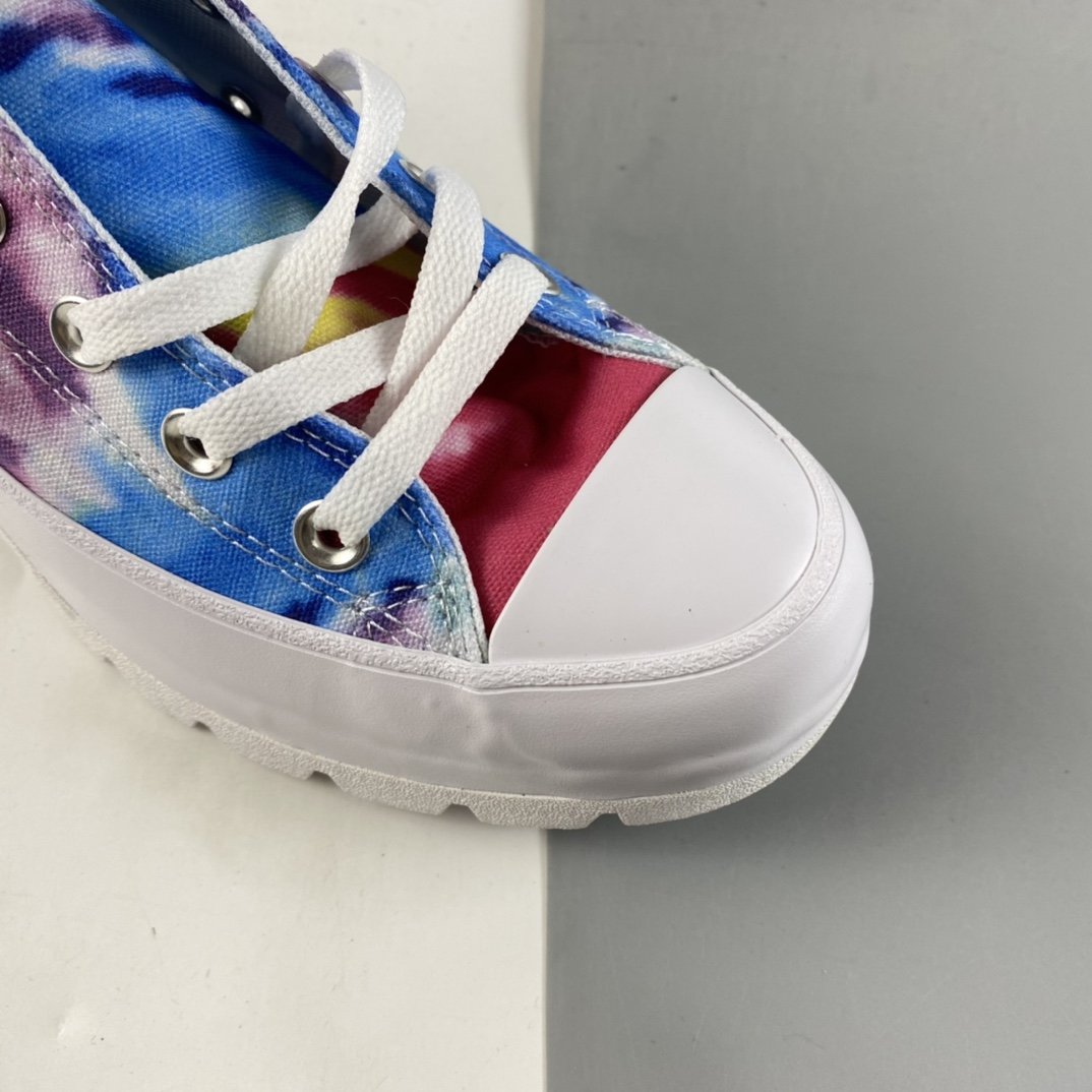 Converse All Star Lugged Official Tie Dye Canvas Platform Shoes Women's 572461C