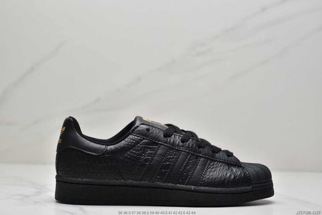 adidas Clover Originals Superstar Metal Toe Patent Black AQ6686