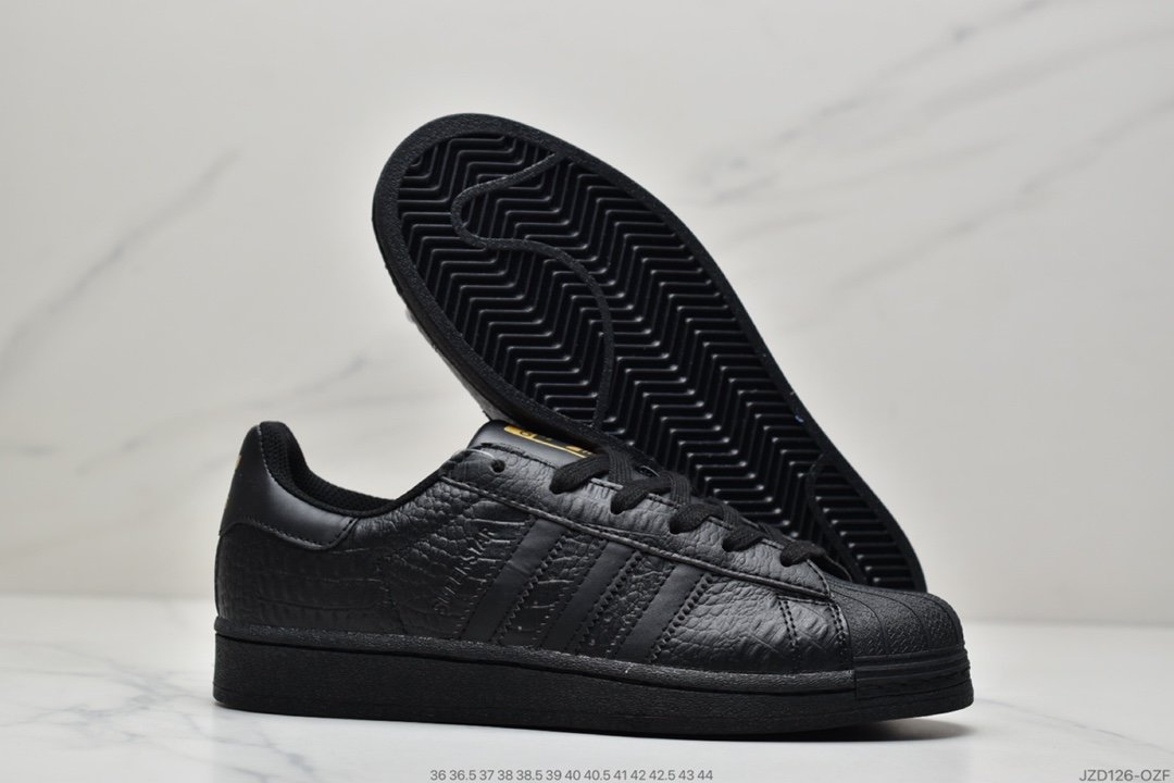 adidas Clover Originals Superstar Metal Toe Patent Black AQ6686