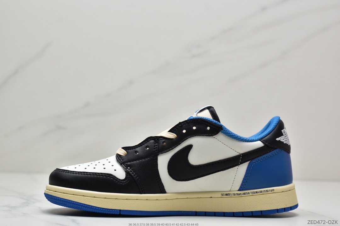 Travis Scott x Fragment x Air Jordan 1 Low ”Military Blue” Lightning Barb Low DM7866-140