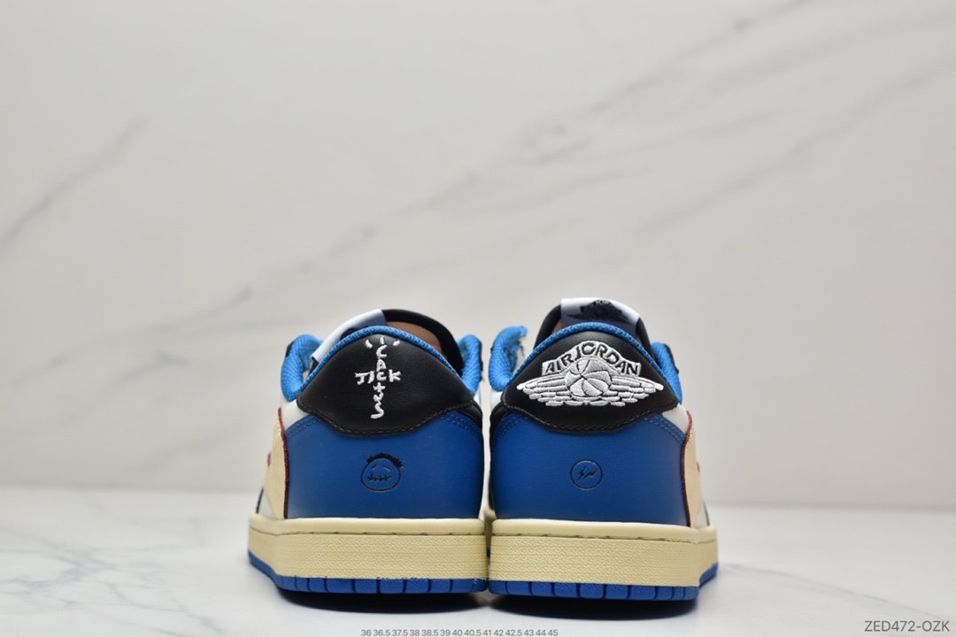 Travis Scott x Fragment x Air Jordan 1 Low ”Military Blue” Lightning Barb Low DM7866-140