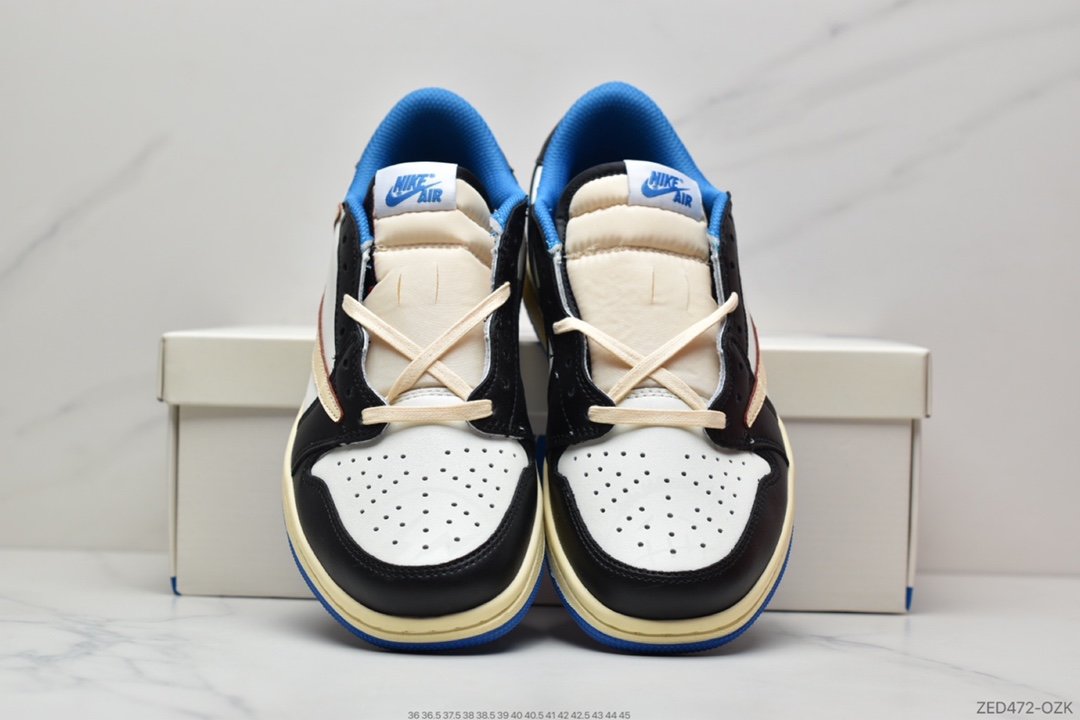 Travis Scott x Fragment x Air Jordan 1 Low ”Military Blue” Lightning Barb Low DM7866-140