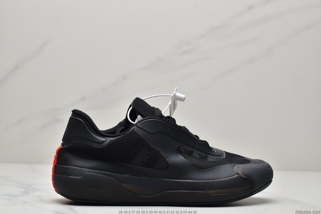 [Hyun Ya same style] Prada x adidas Luna Rossa 21 Black Cicada Wings Lightweight Casual All-match Sneakers FY1078 FZ5447