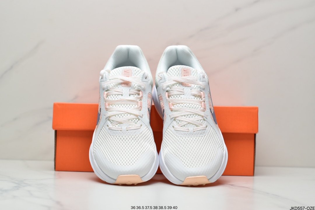 Nike Run Swift 2 White Powder Speed ??Running Series Cushioning Lightweight Breathable Mesh Casual Sports Running Shoes CU3528-100