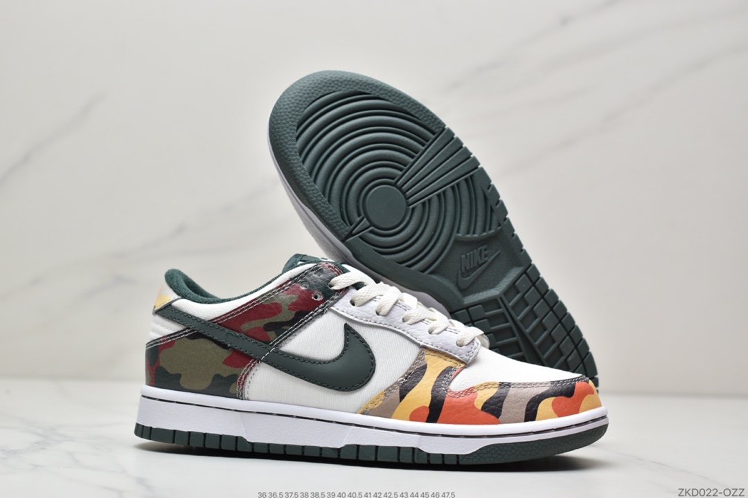 Multi Camo camouflage mandarin ducks Nike Dunk Low low-top sneakers DH0957-100