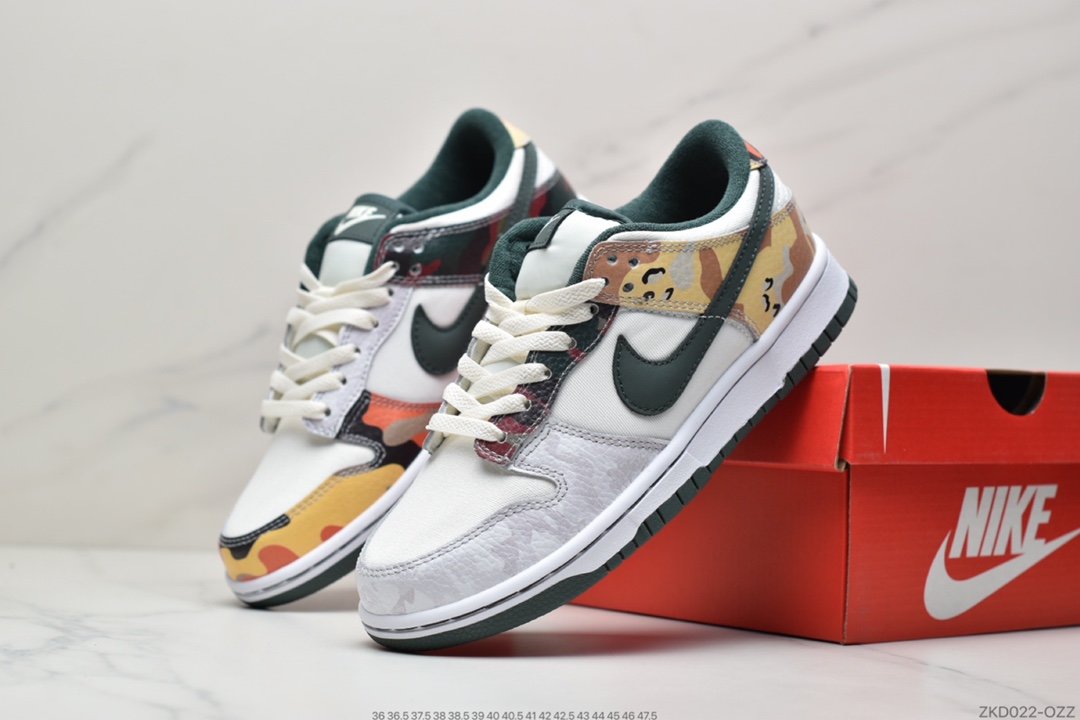 Multi Camo camouflage mandarin ducks Nike Dunk Low low-top sneakers DH0957-100