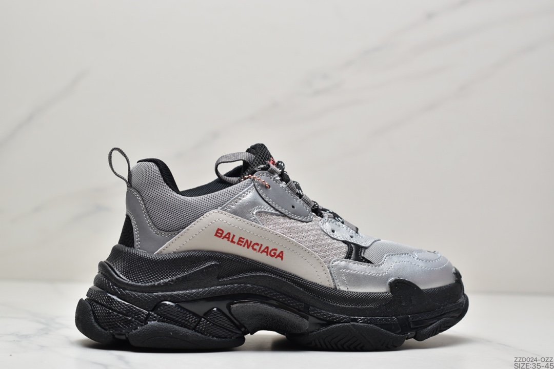 Dad Shoes Balenciaga Triple-S Sneaker Fashion Retro Thick Bottom 656686 W06G0 1001