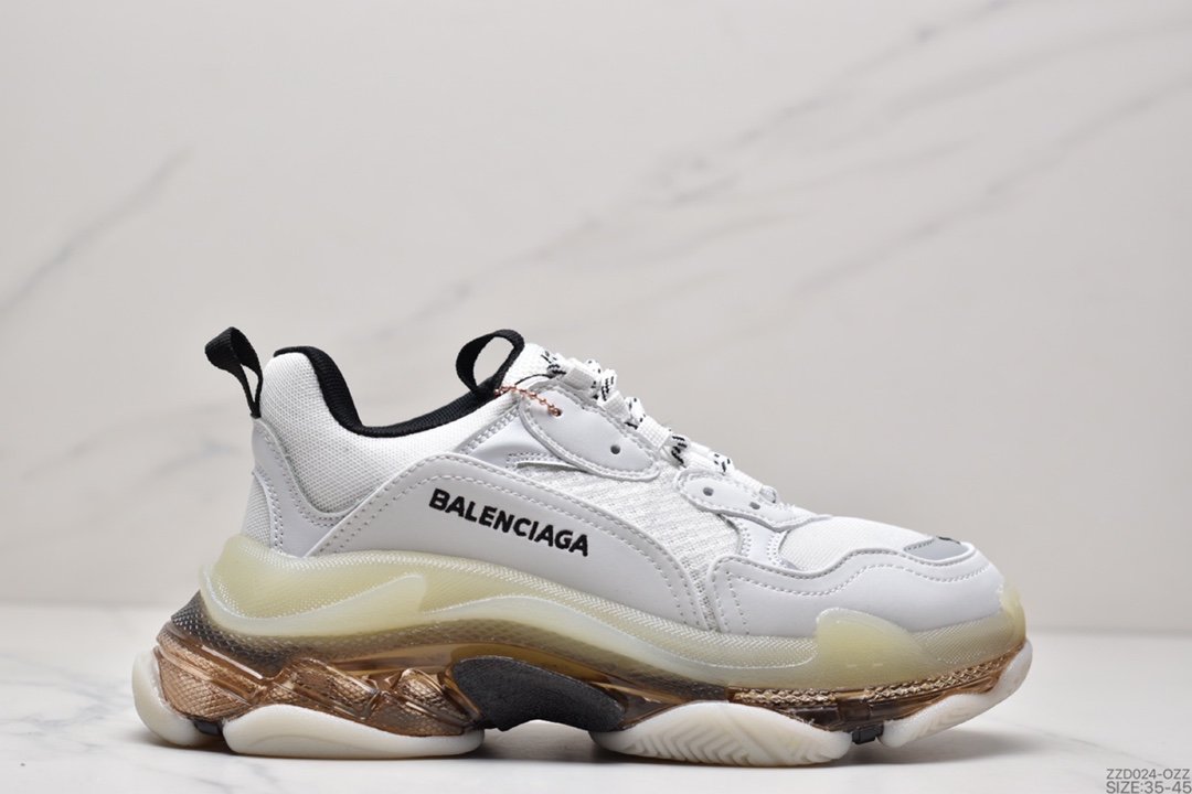 Dad Shoes Balenciaga Triple-S Sneaker Fashion Retro Thick Bottom 656686 W06G0 1001