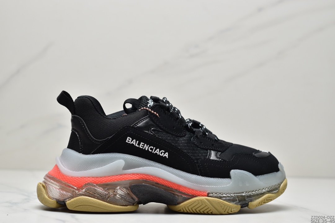 Dad Shoes Balenciaga Triple-S Sneaker Fashion Retro Thick Bottom 656686 W06G0 1001