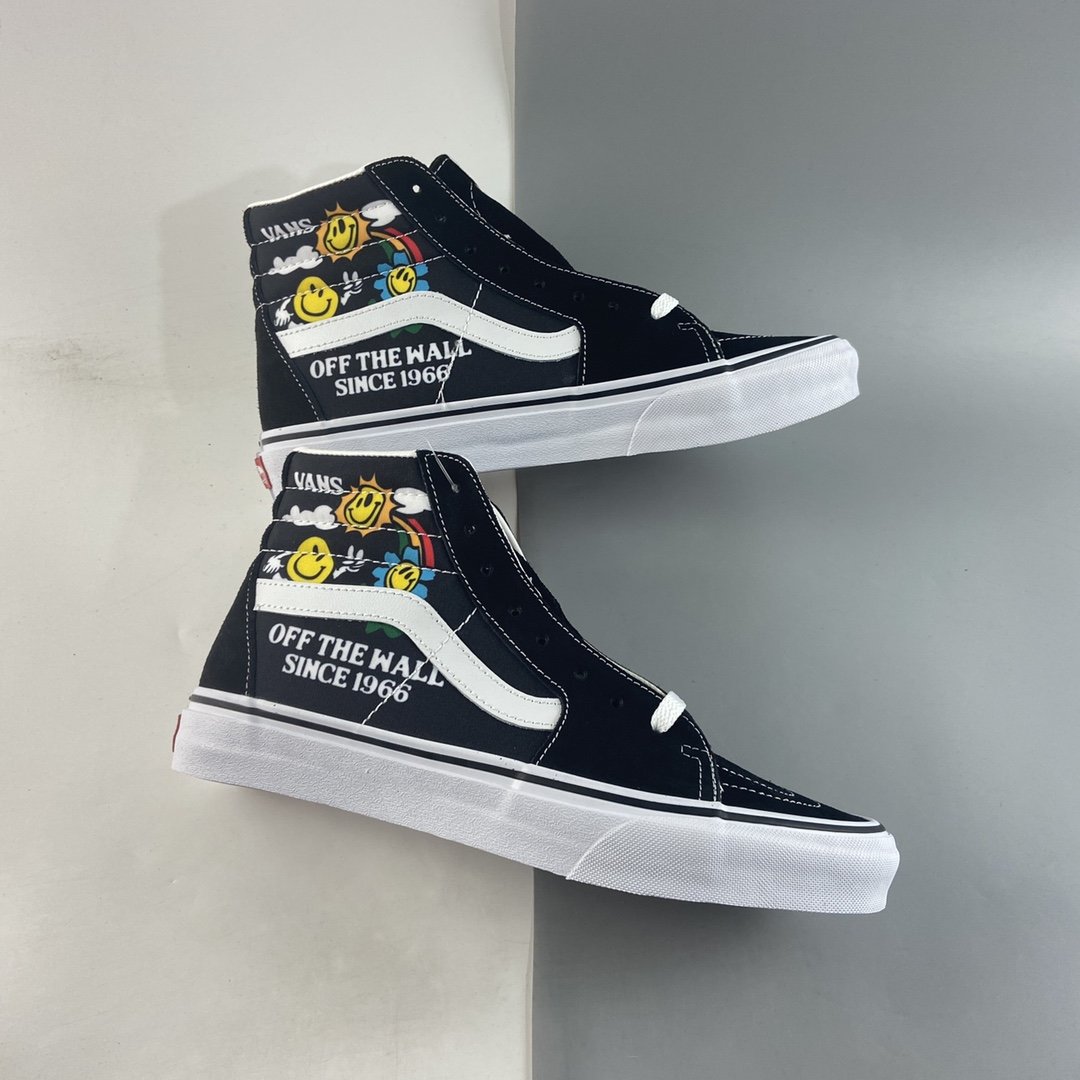 VANS SK8-Hi Project Vans 2021 Fall Smiley Casual Board Shoes VN0A5HXV936