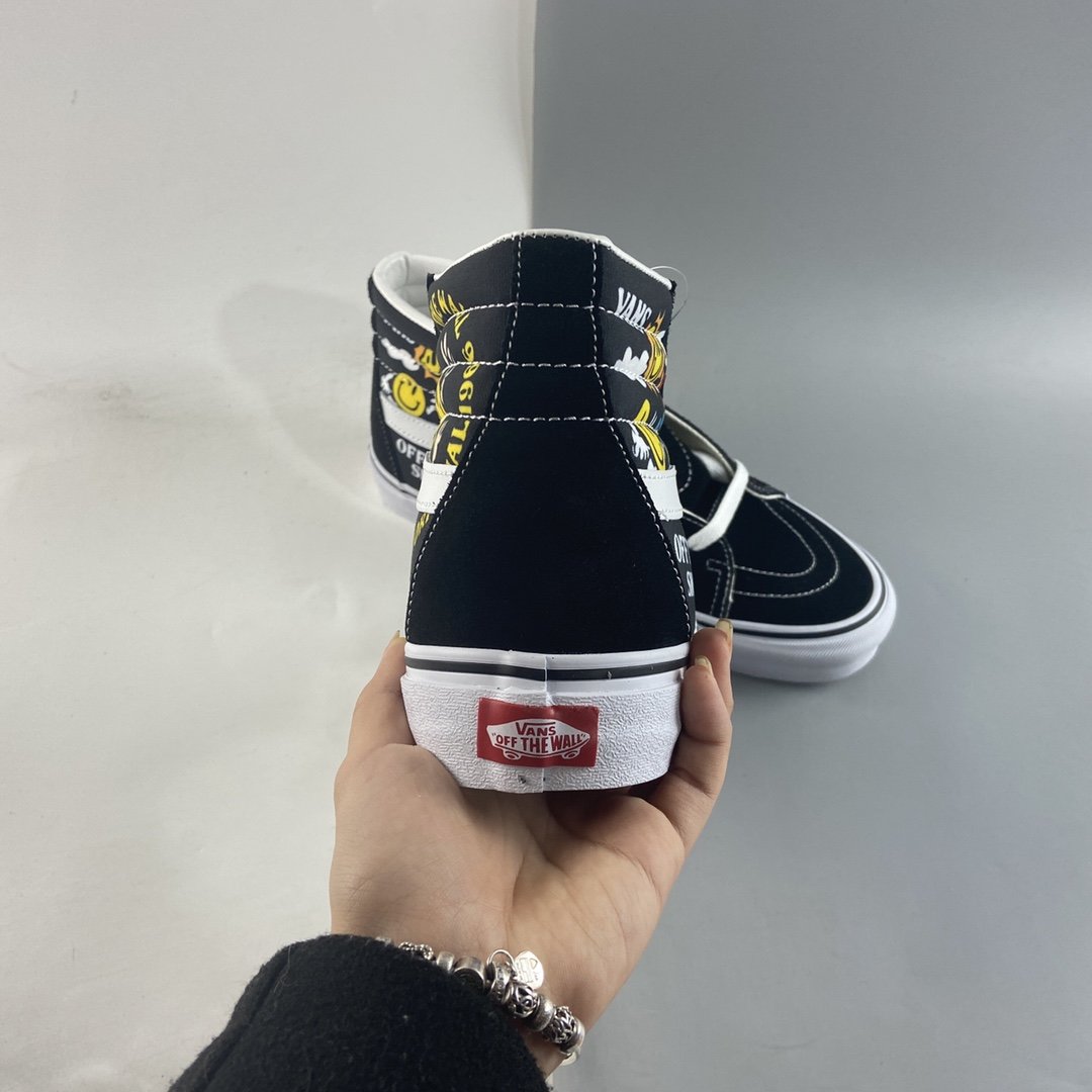 VANS SK8-Hi Project Vans 2021 Fall Smiley Casual Board Shoes VN0A5HXV936