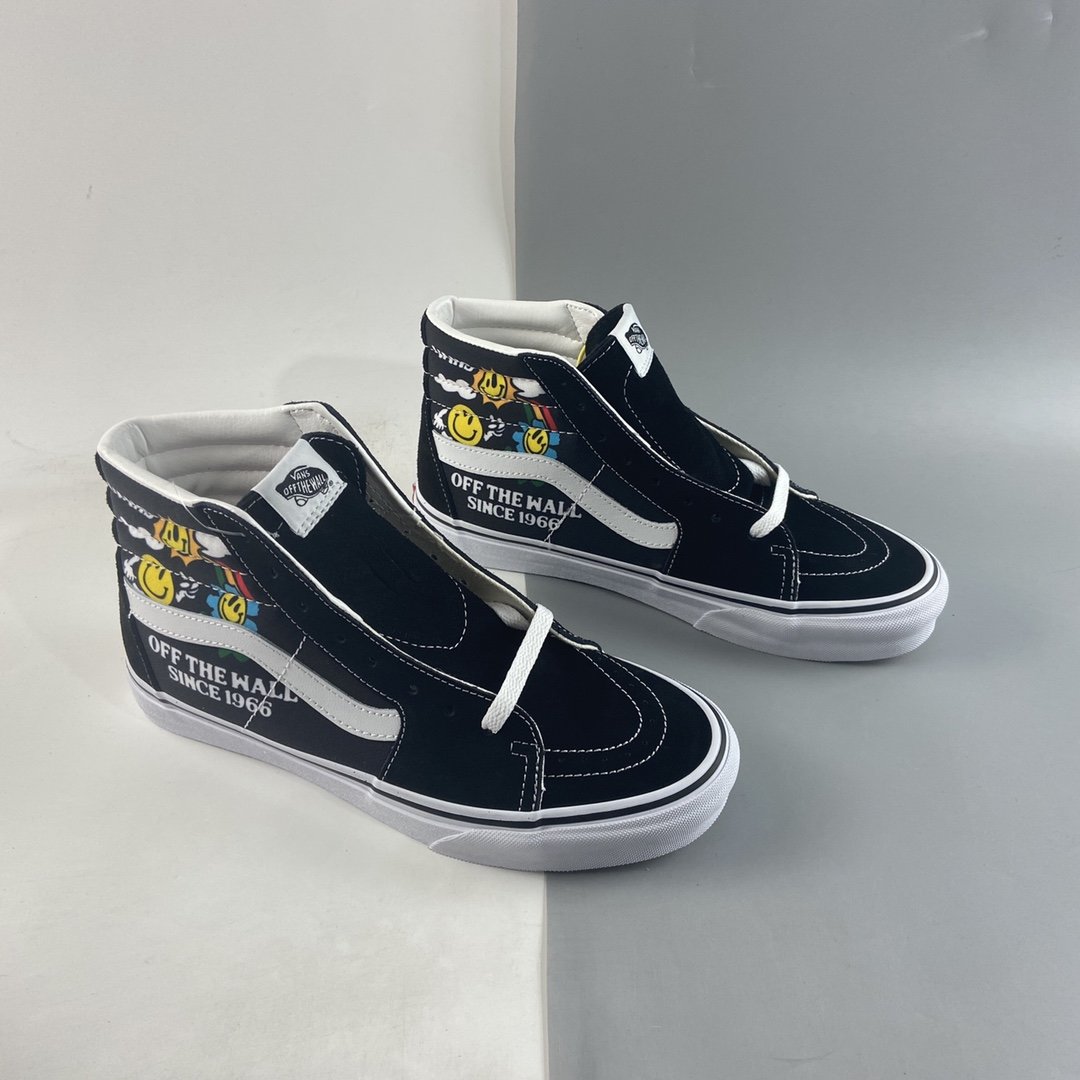 VANS SK8-Hi Project Vans 2021 Fall Smiley Casual Board Shoes VN0A5HXV936