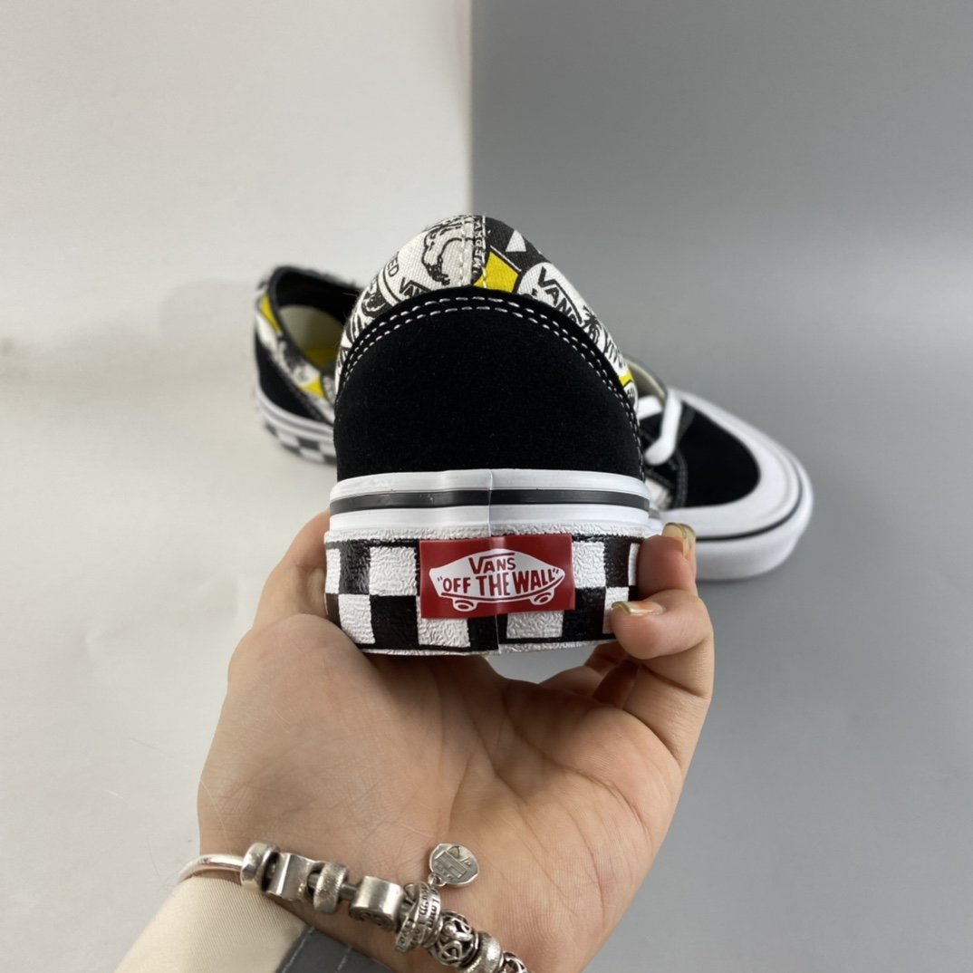 Vans Style 36 SF checkerboard side print cartoon pattern men's and women's sneakers VN0A6WKT6QC