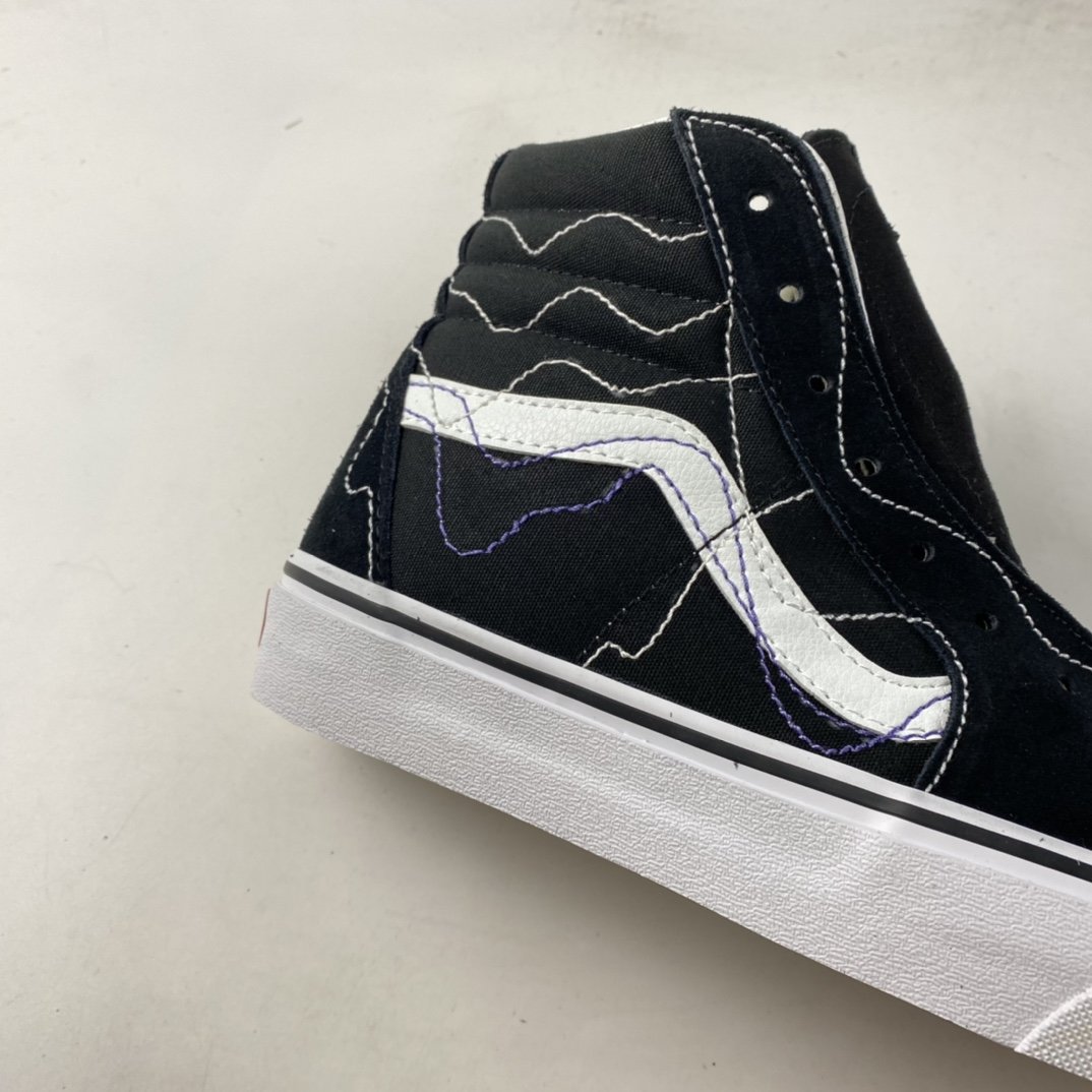 Vans SK8-Hi Vans official black classic street high-top sneakers joint model VN0A4RWY2WT