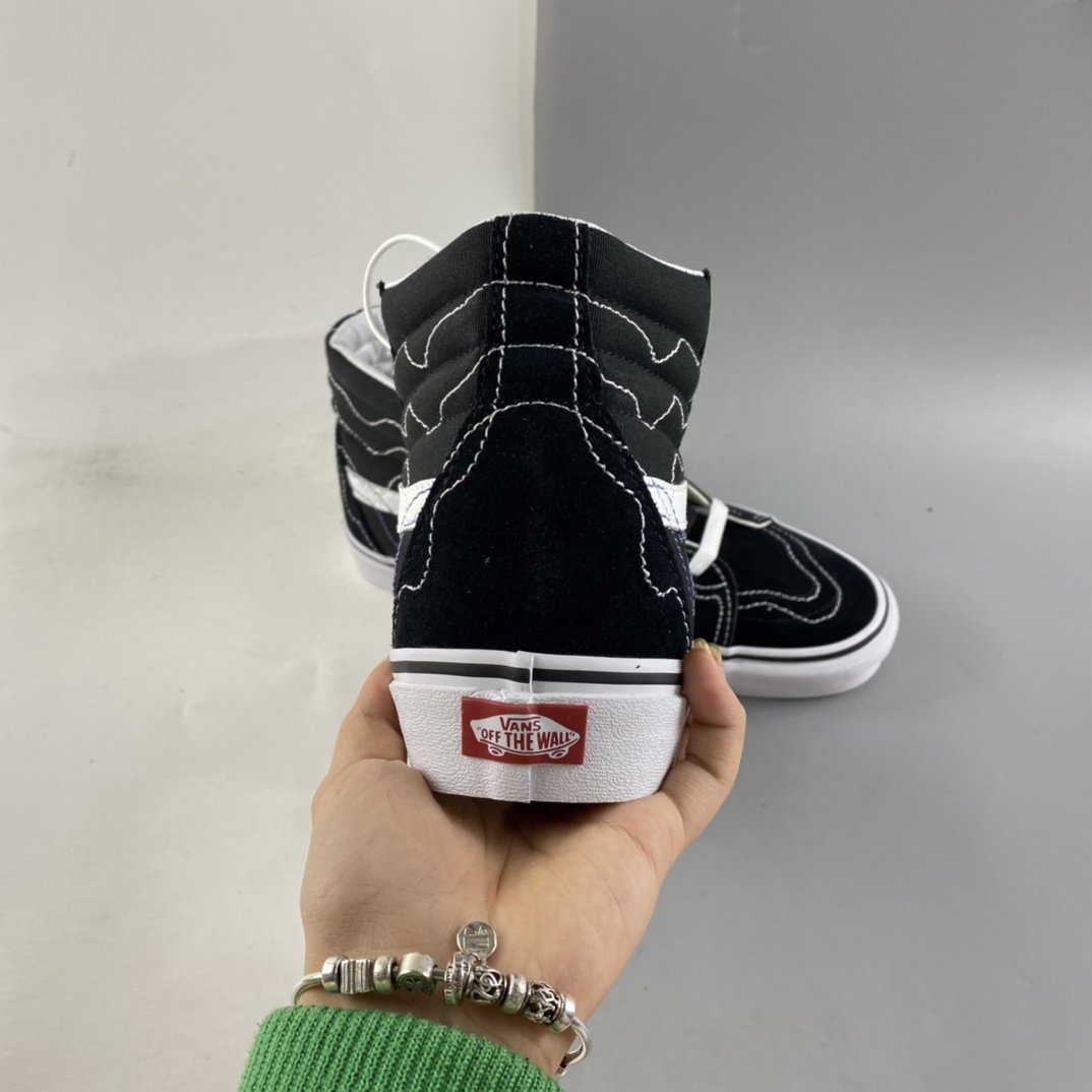 Vans SK8-Hi Vans official black classic street high-top sneakers joint model VN0A4RWY2WT