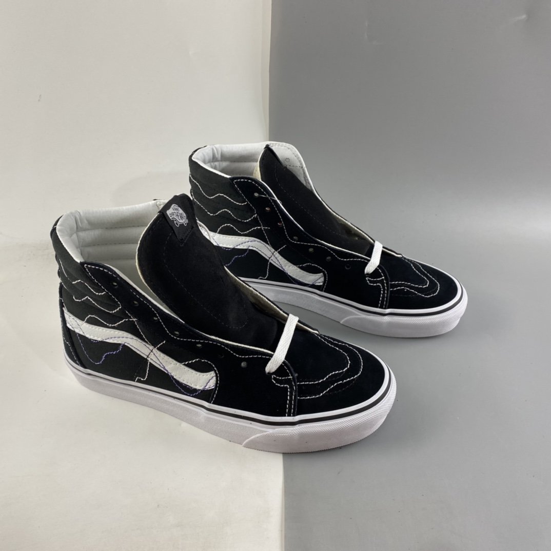 Vans SK8-Hi Vans official black classic street high-top sneakers joint model VN0A4RWY2WT