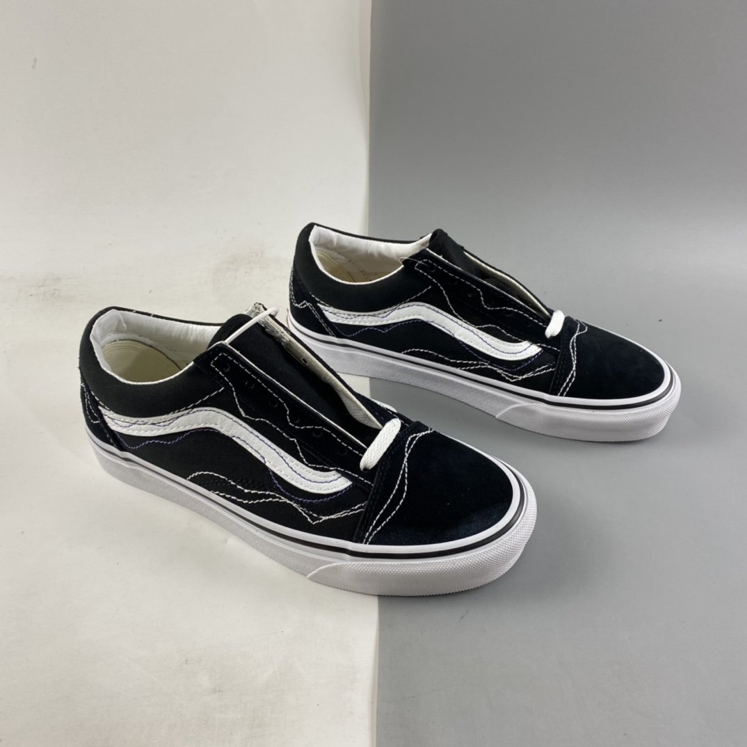 Vans Old-Skool Vans Official Black Classic Street Low-Top Sneakers Joint VN0A4P3XOSU