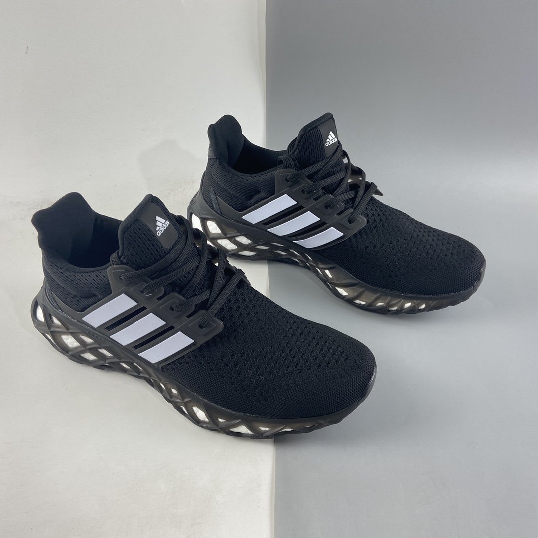 Adidas Ultra Boost DNA Web ”Black/Red” UB 8.0 Net Series Low Sock Knit Upper Casual Sports Jogging Shoes GY4178