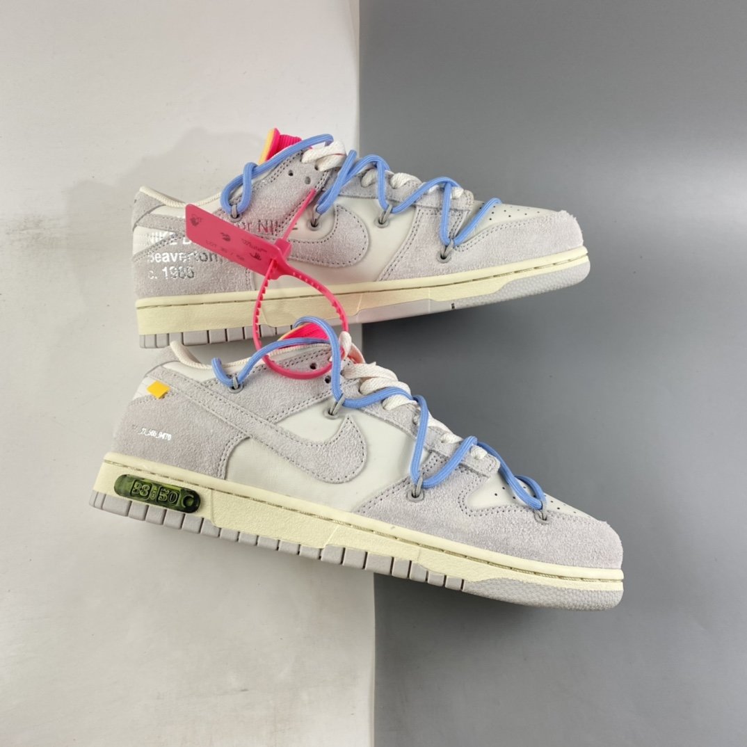 VIRGIL ABLOH Designer Independent Brand Off-White x Nike SB Dunk Low ”The 50” Buckle Backboard Shoes DJ0950-113