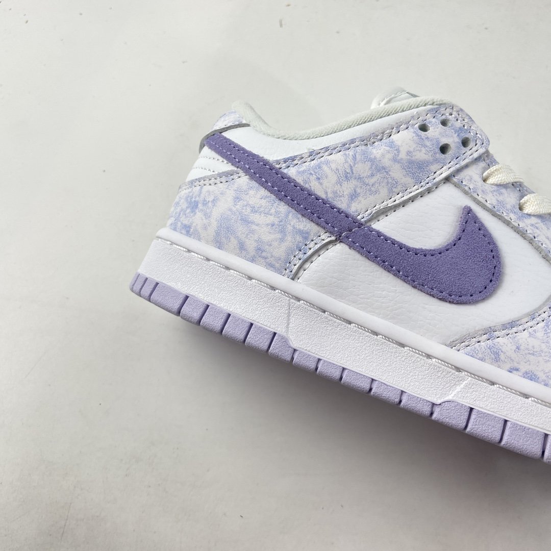 NIKE SB Dunk Low Prm white light purple color matching SB buckle broken rebounds fashion casual shoes DM9467-500