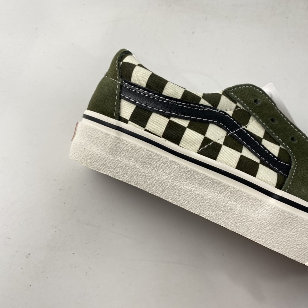 Vans Suede -low Vans light green checkerboard men's and women's shoes casual board shoes VN0A4UUK2V5