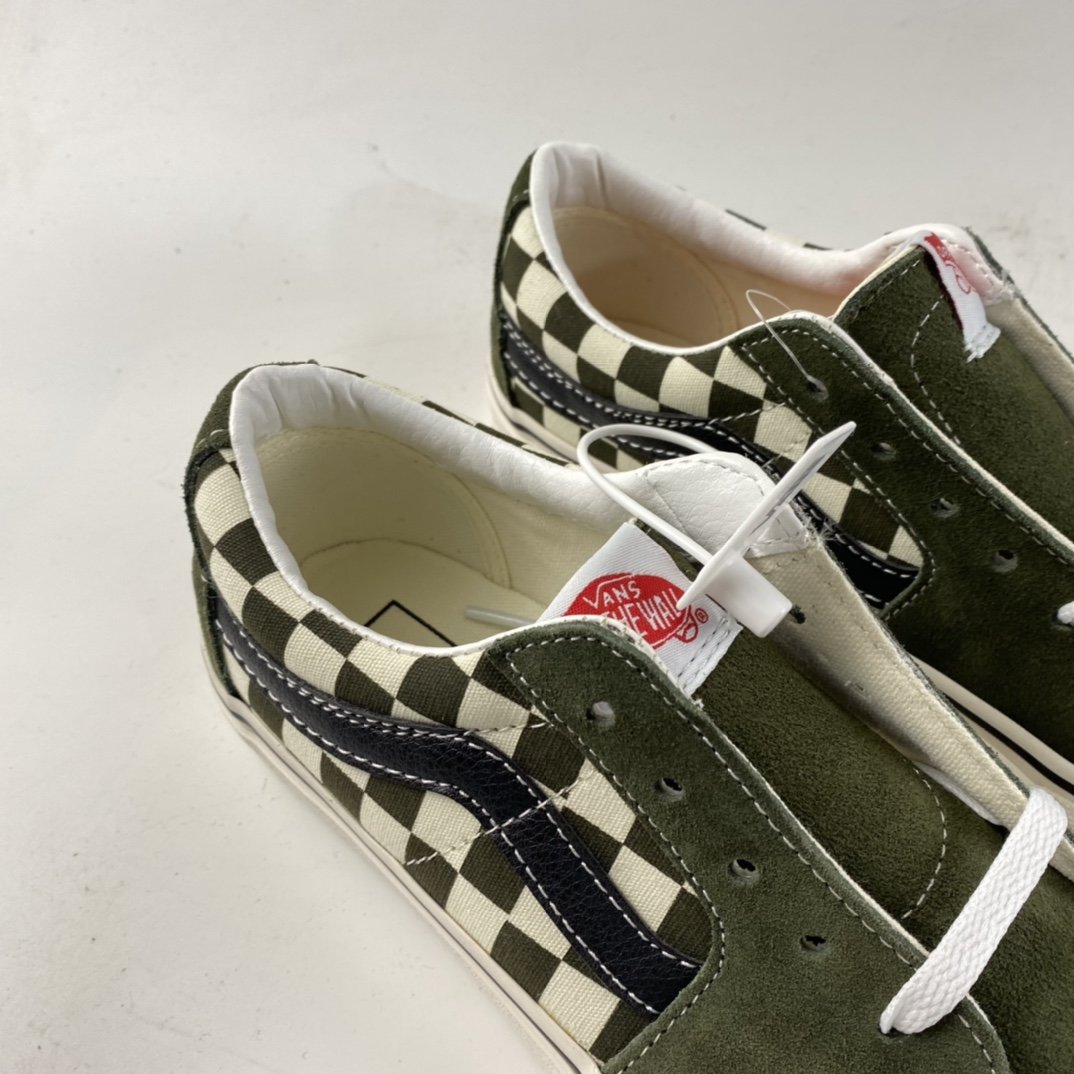 Vans Suede -low Vans light green checkerboard men's and women's shoes casual board shoes VN0A4UUK2V5