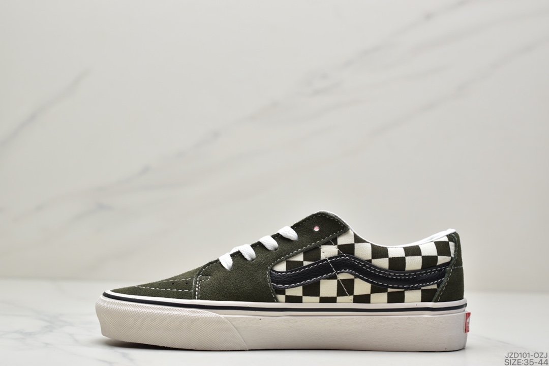 Vans Suede Sk8-Low Grey Black Checkerboard Gevans Official VN0A4UUK4W7