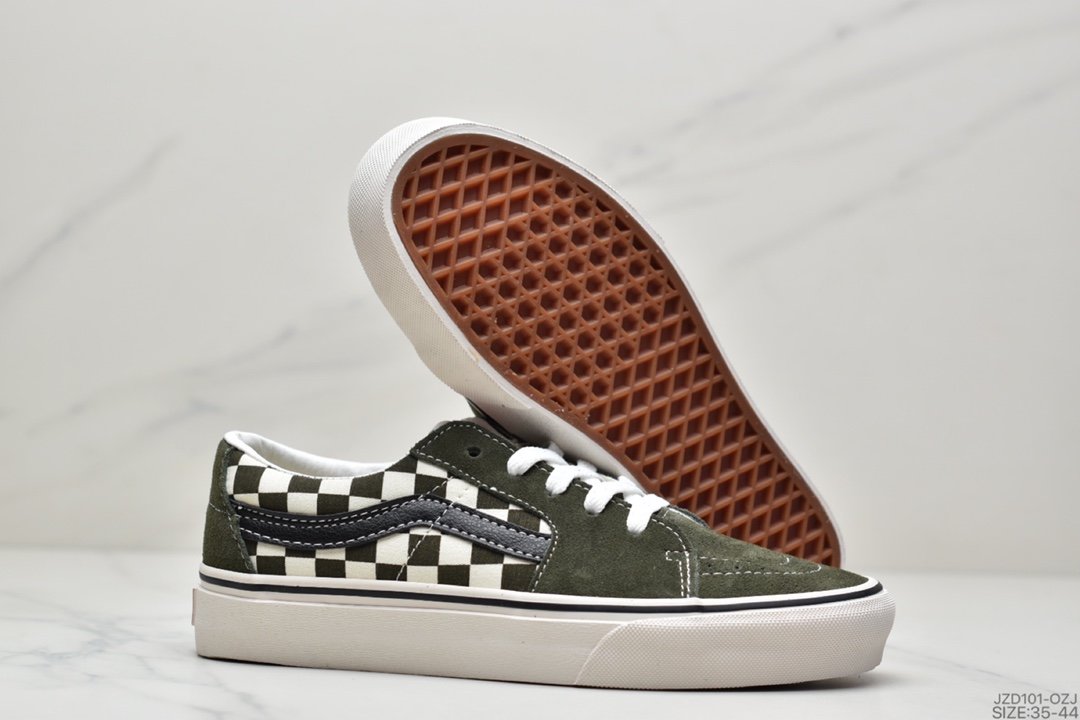 Vans Suede Sk8-Low Grey Black Checkerboard Gevans Official VN0A4UUK4W7