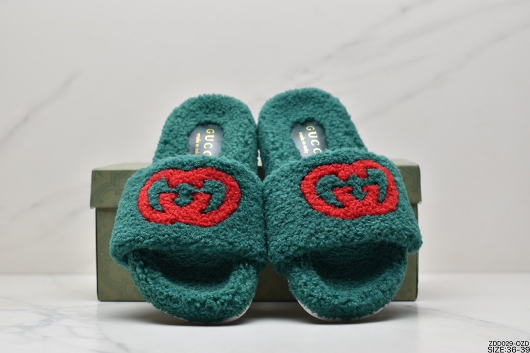 Gucci slippers series Gucci wool slippers black 429466A38G09068