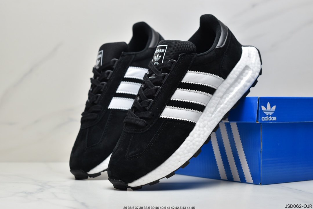 adidas Racing 1 Boost Prototype Speed ??Light Retro Series Versatile Breathable Sports Jogging Shoes HO3078