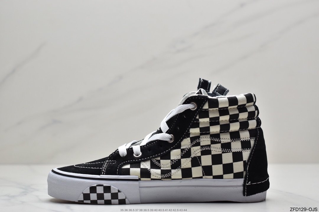 Vulcanized Vans Sk8-Hi Reissue Ca Zip Deconstruction High-Top Canvas Casual Sneakers