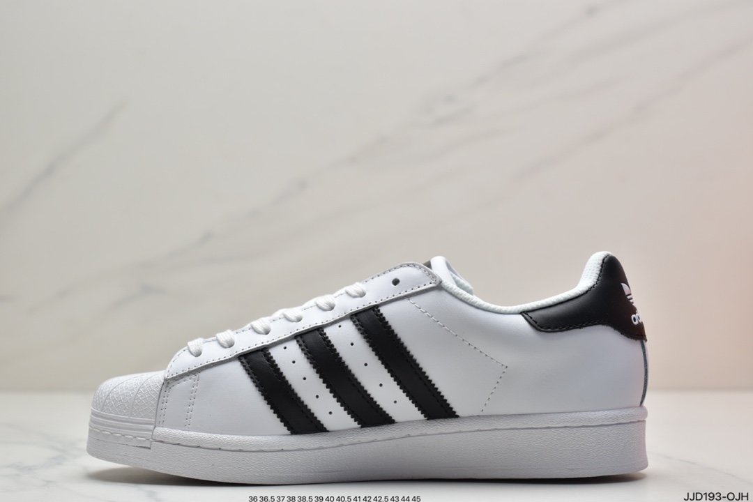 /Adidas Originals Superstar”White/Black/Gold”shell head classic all-match casual sneakers EG4958