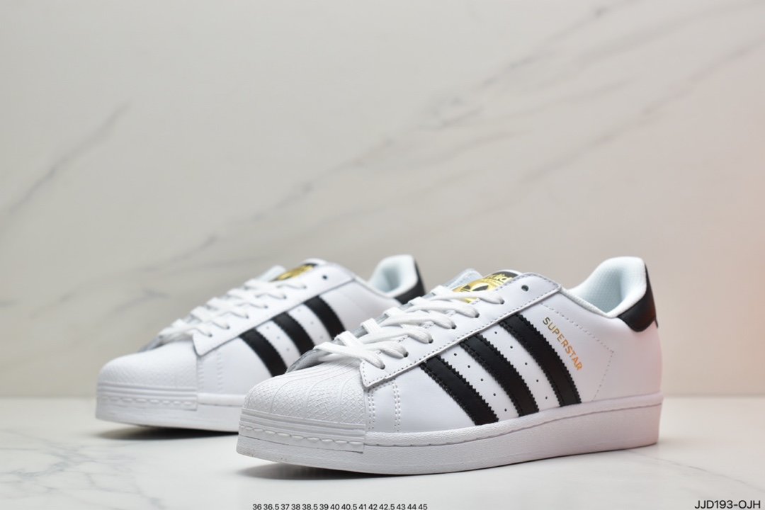 /Adidas Originals Superstar”White/Black/Gold”shell head classic all-match casual sneakers EG4958