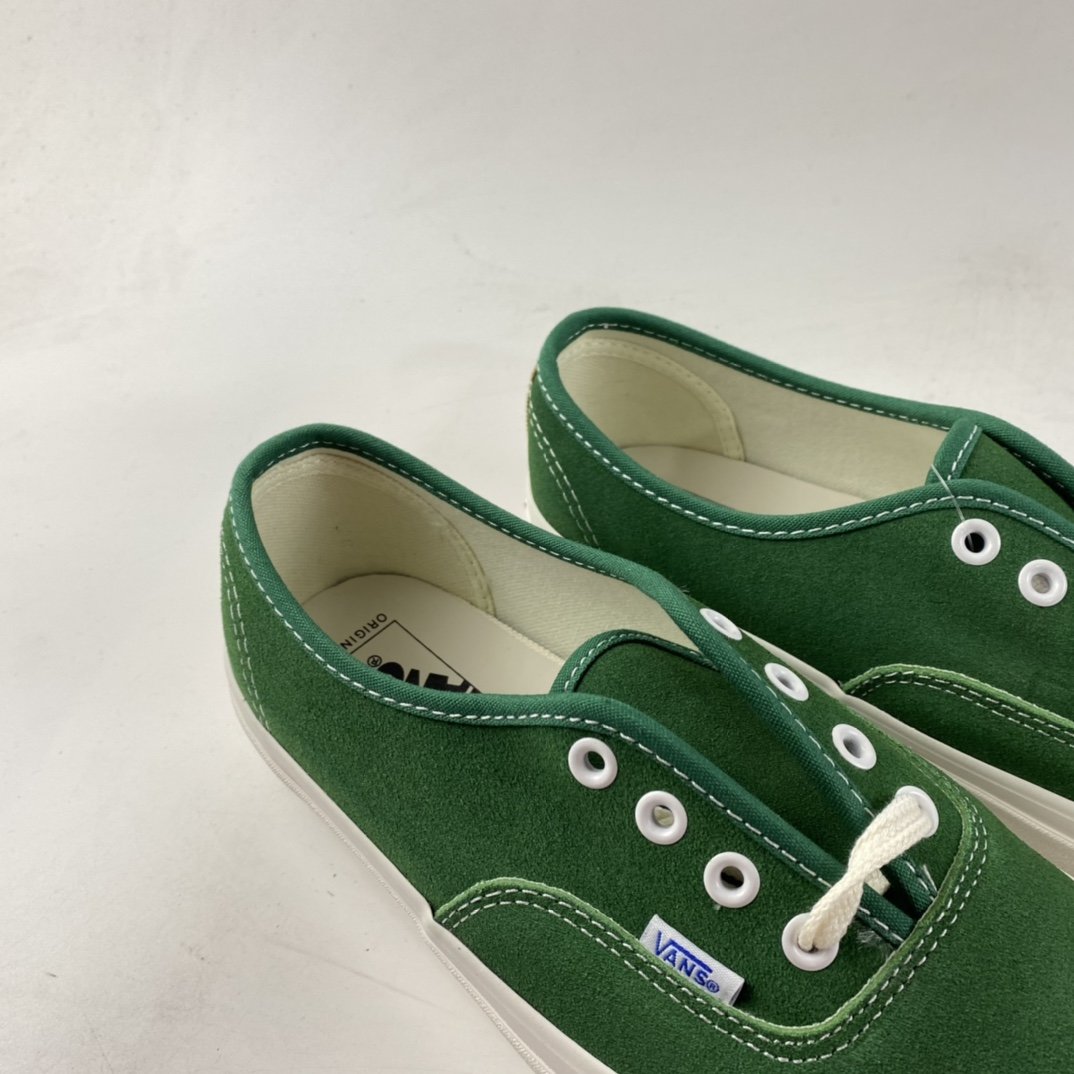 Vans OG Authentic LX Suede Series Vulcanized Sneakers Green VN0A4BV94JG