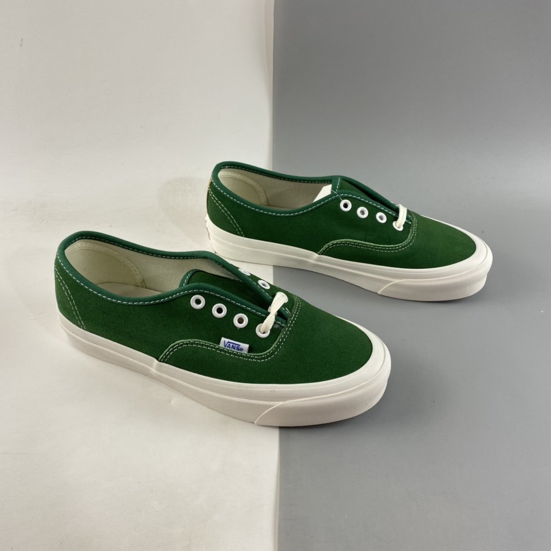 Vans OG Authentic LX Suede Series Vulcanized Sneakers Green VN0A4BV94JG