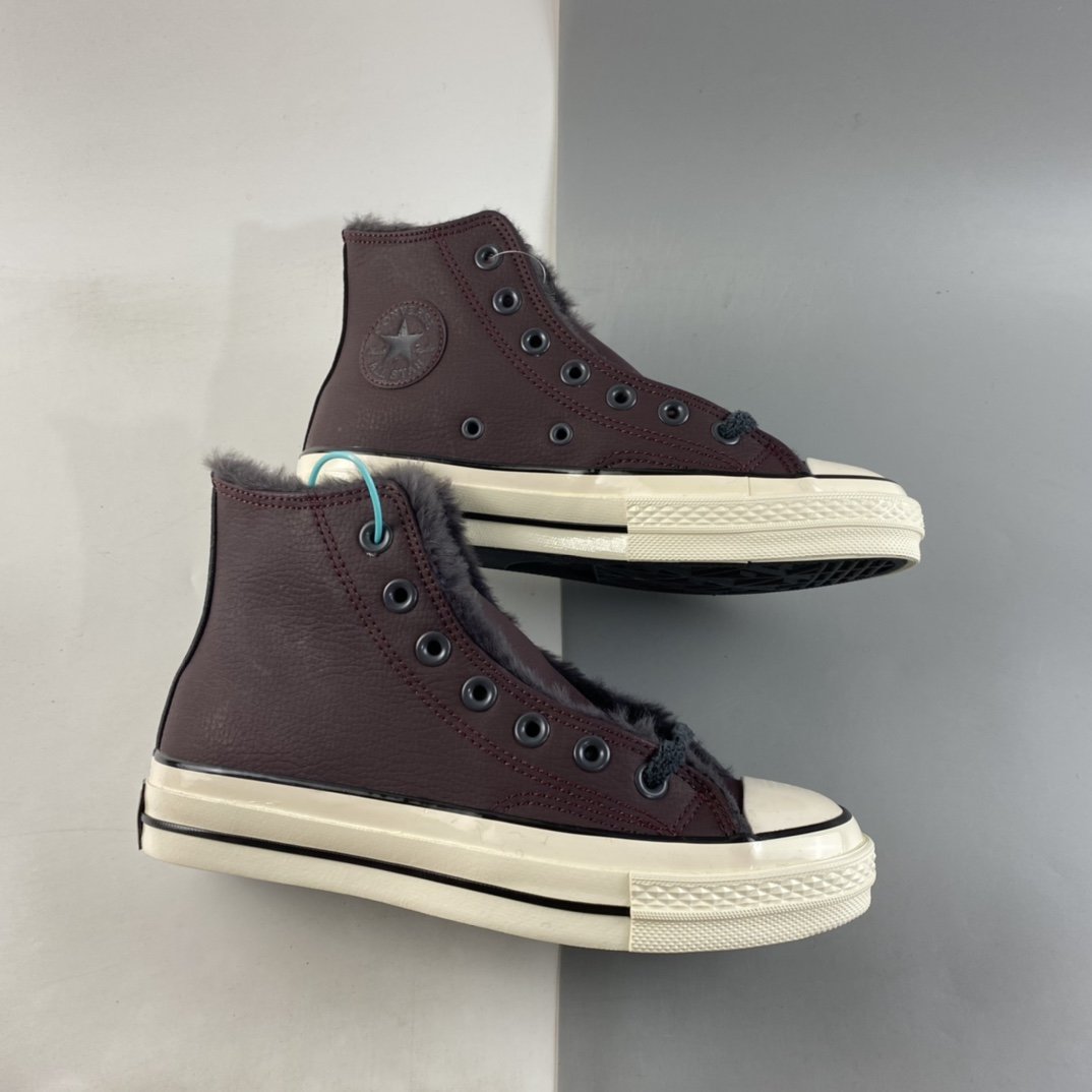 Plus velvet Converse Chuck 70s leather high-top casual board shoes 569517C