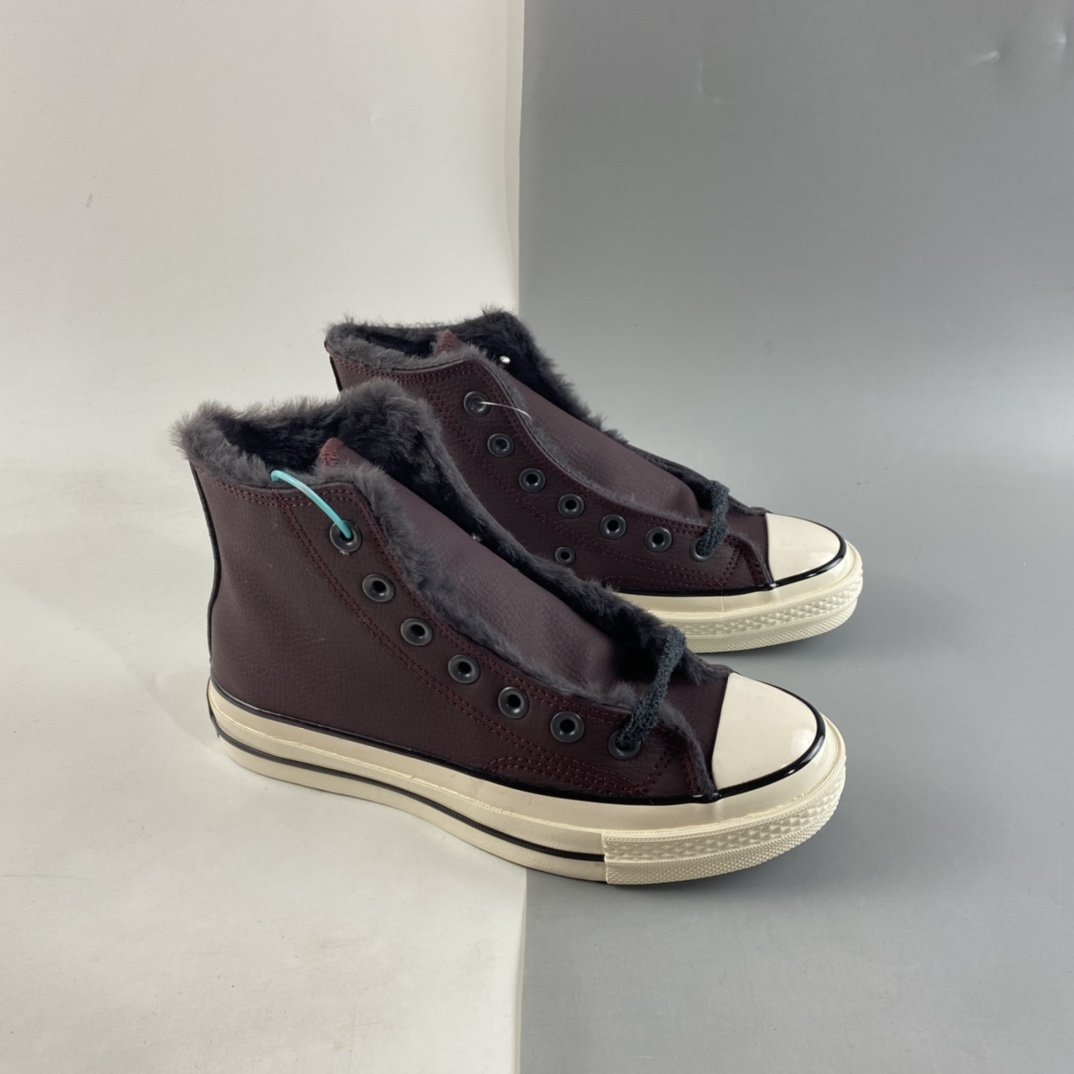 Plus velvet Converse Chuck 70s leather high-top casual board shoes 569517C