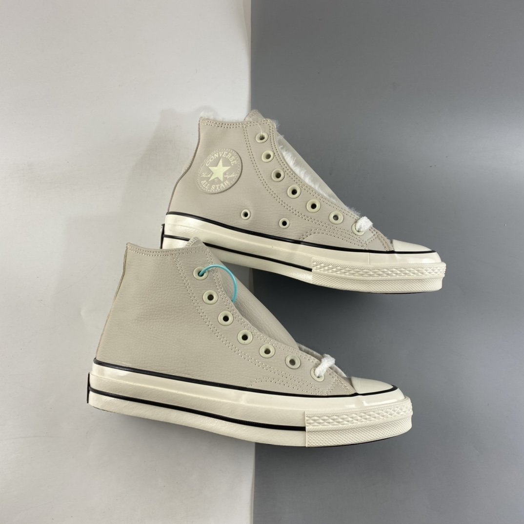 Plus velvet Converse Chuck 70s leather high-top casual board shoes 569515C