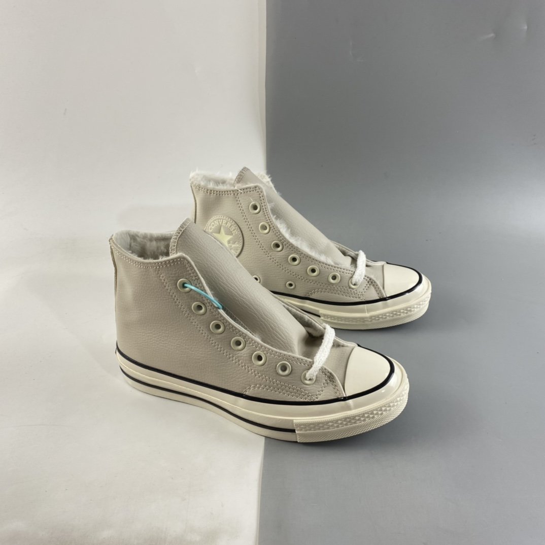 Plus velvet Converse Chuck 70s leather high-top casual board shoes 569515C