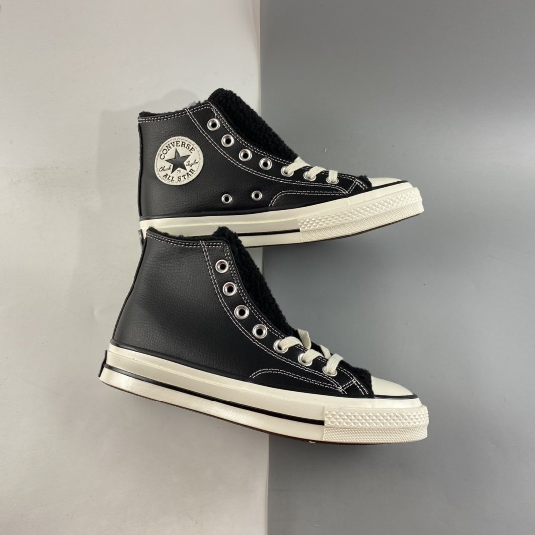 Converse 1970S Autumn/Winter 2021 New Classic Black/White Calfskin Plus Lamb Wool 172364C